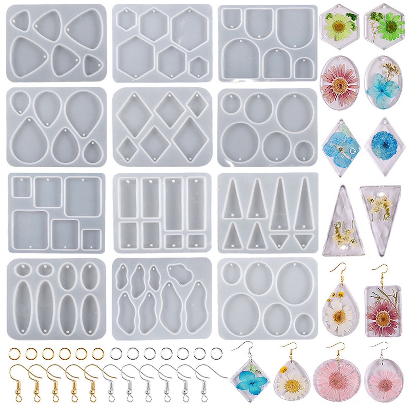 Resin Jewelry Kit - Moule géométrique en Silicone pour pendentif
