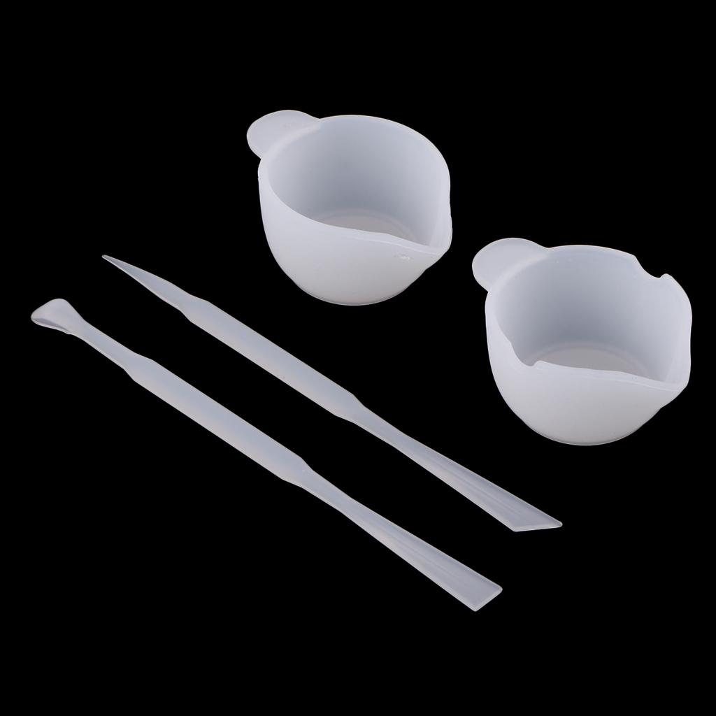 Mixing Cup Silicone - Ensemble de moules en silicone transparent