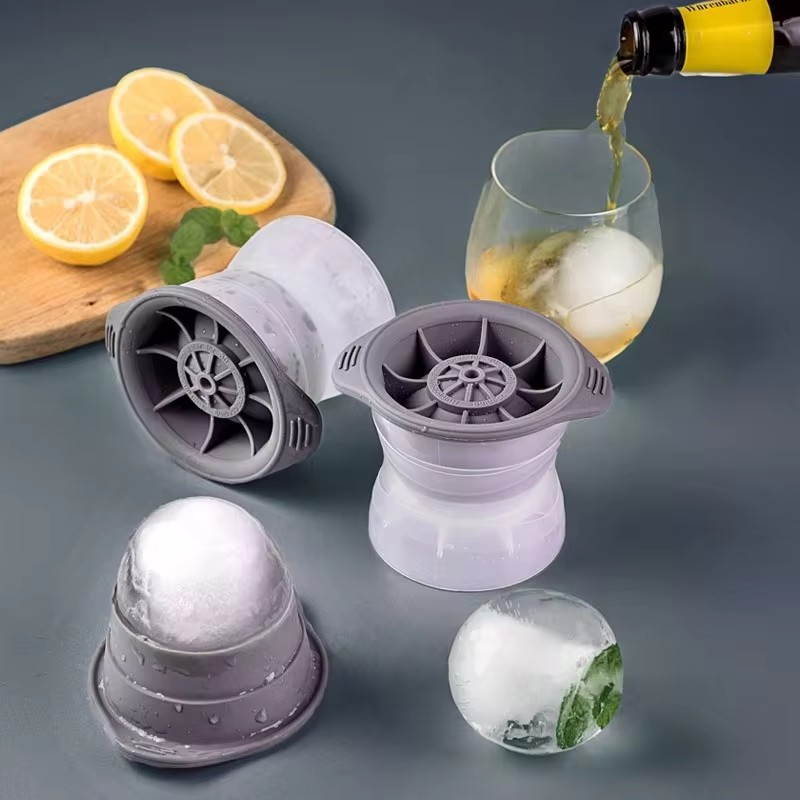 Silicone Mold Tray - 2 pièces Silicone sphérique glaçon moule