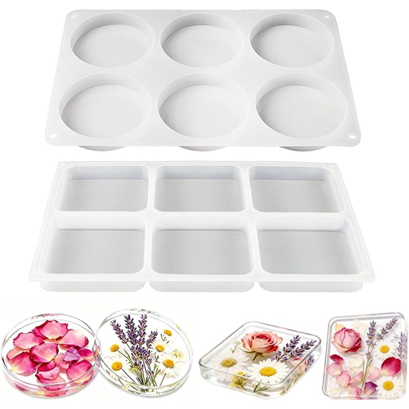 Coaster Mold Round - Moules en silicone A25I-12 cavités extra