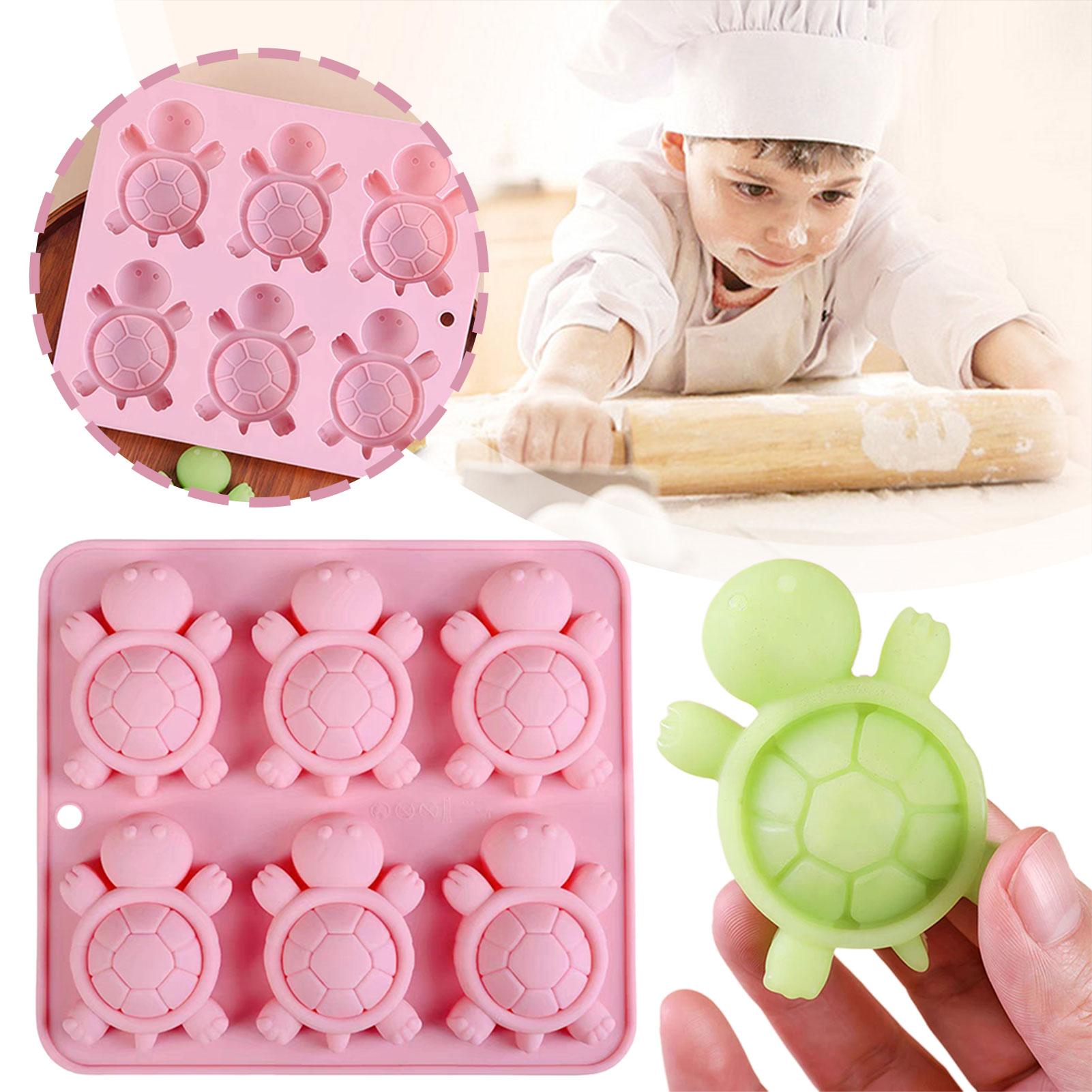 Silicone Mold Tray - Turtles Ice Tray 3D tortues Turtles