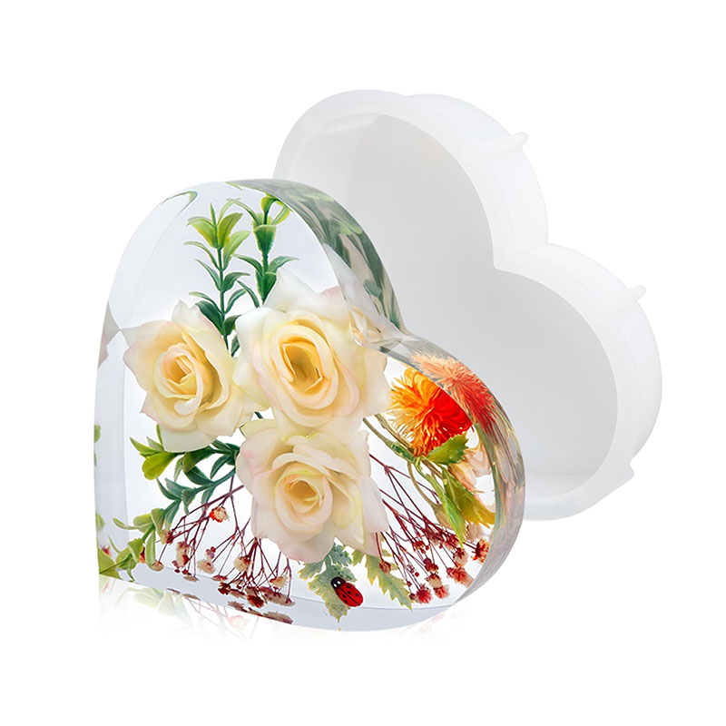Flower Preservation Resin - Grand cœur en résine époxy, moule