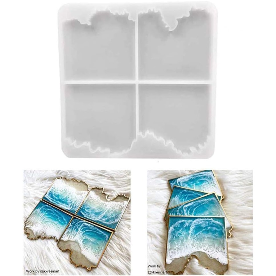Resin Ocean Wave Mold - Moule en silicone pour dessous de