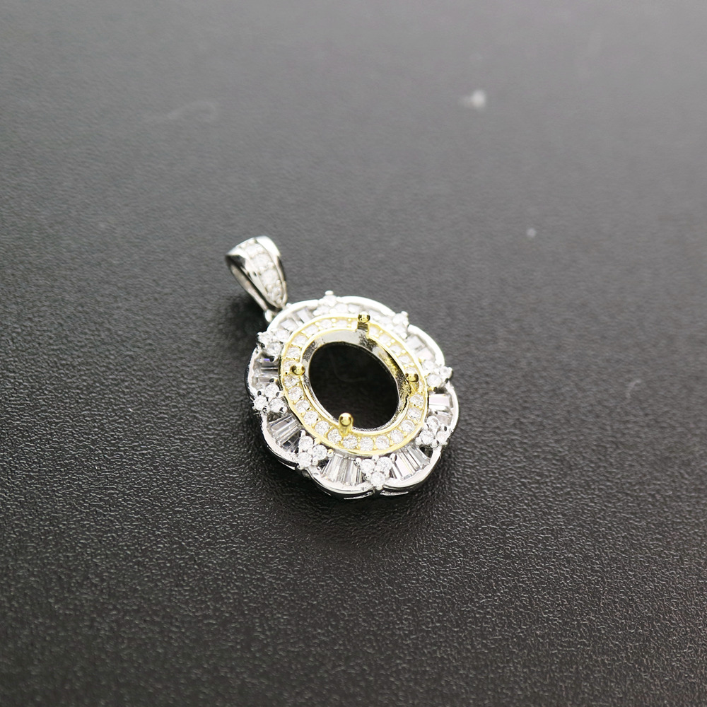 Lunette ovale de plusieurs tai - Bezels Set Pendant avis et prix