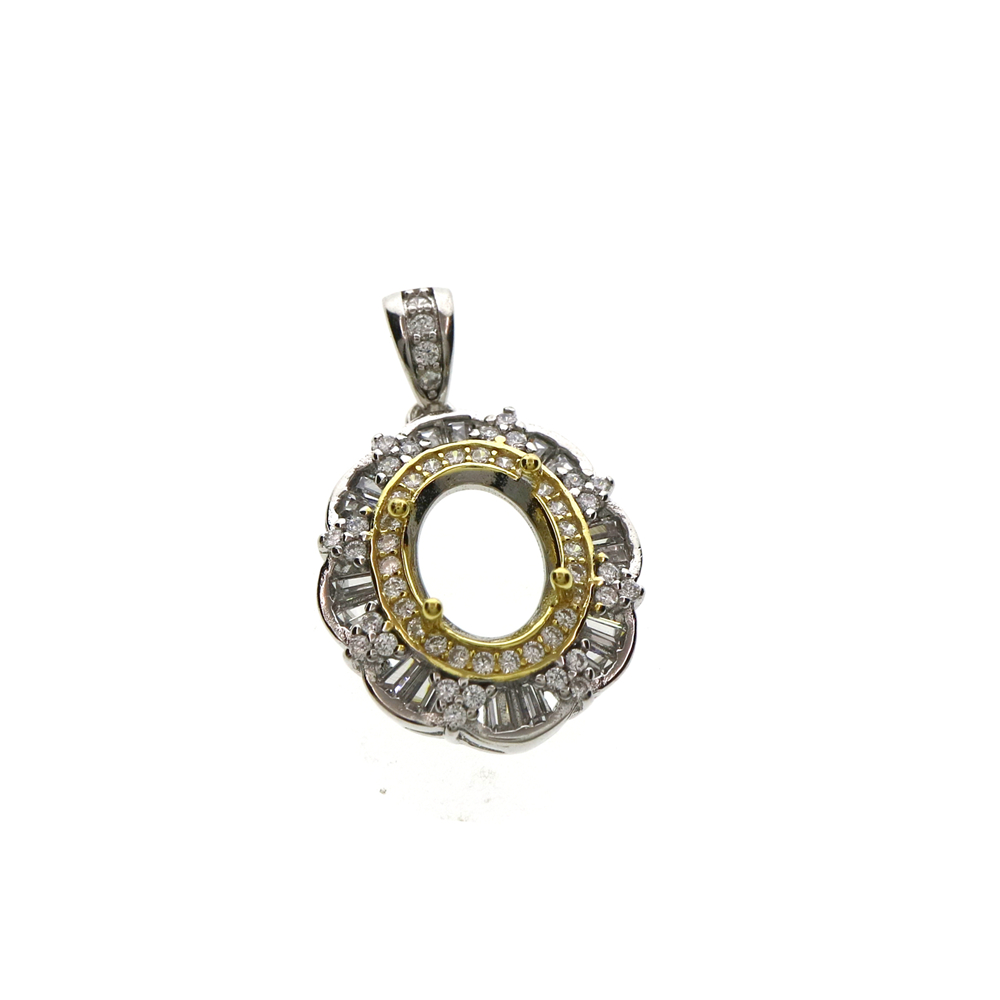 Lunette ovale de plusieurs tai - Bezels Set Pendant avis et prix