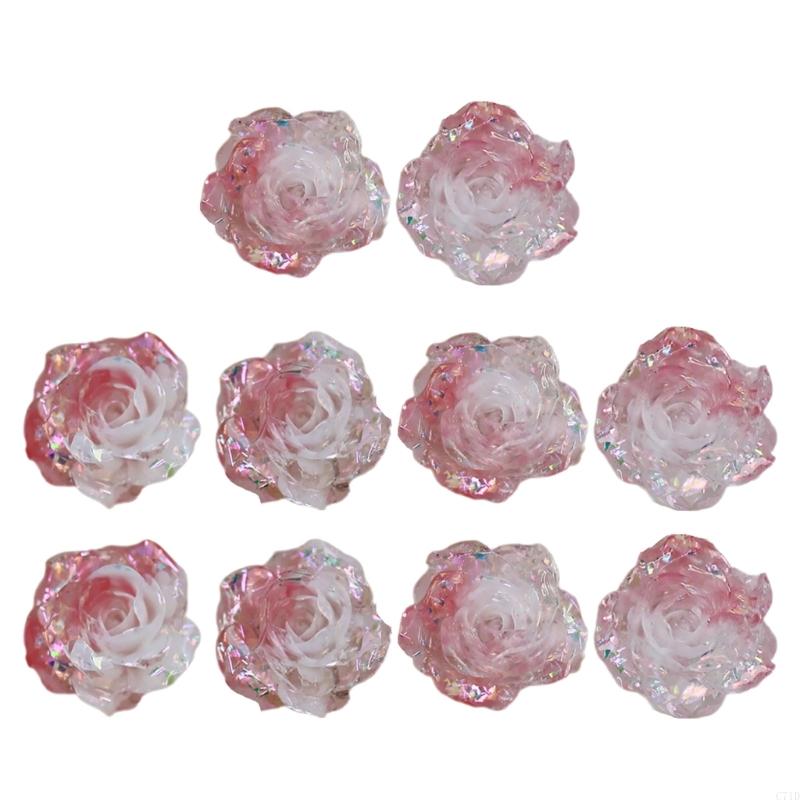 Paquet 10 fleurs en plastique  - Resin Glitter Pack avis et prix
