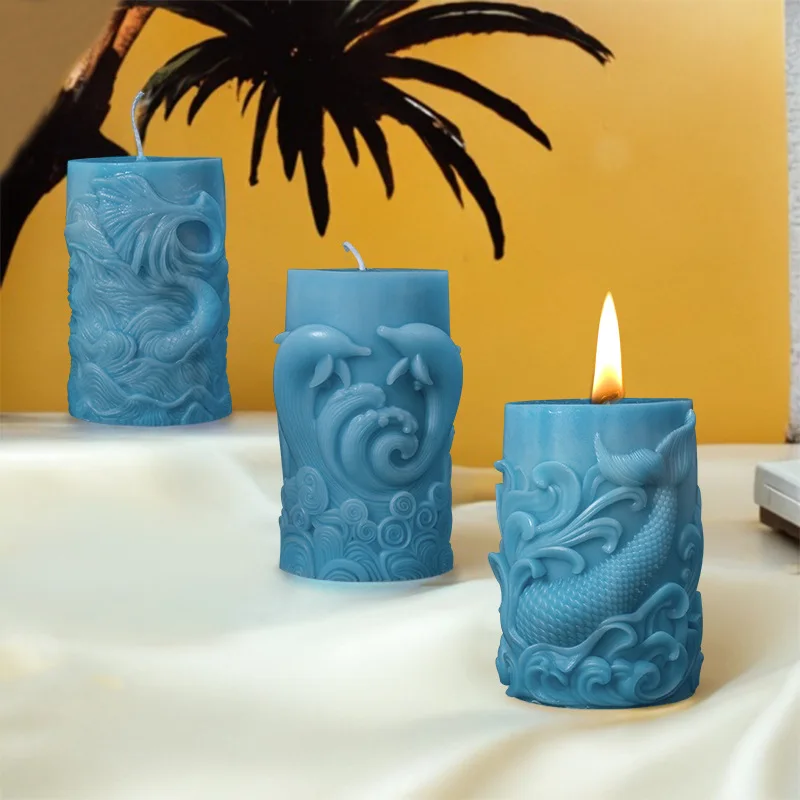 Moule cylindrique en silicone  - Resin Ocean Wave Mold avis et prix