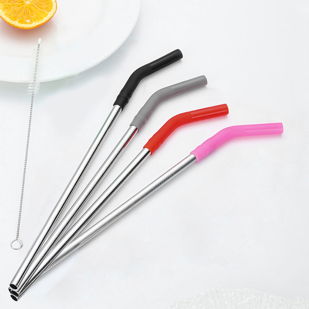 Lot de 4 pailles longues en mé - Mixing Cup Silicone avis et prix
