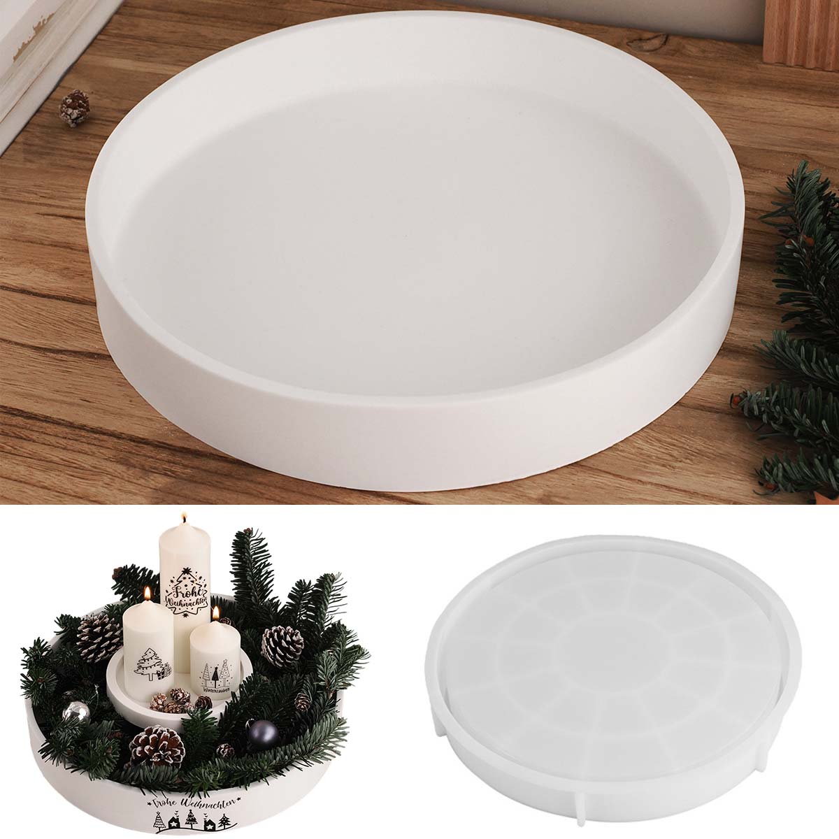 Bol de bougie rond en béton, m - Coaster Mold Round avis et prix