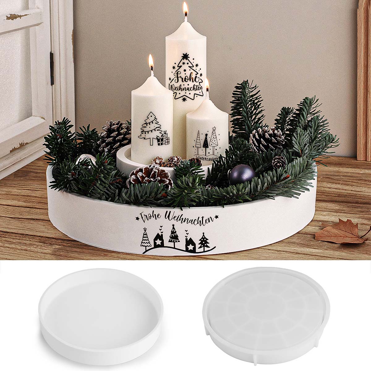Bol de bougie rond en béton, m - Coaster Mold Round avis et prix