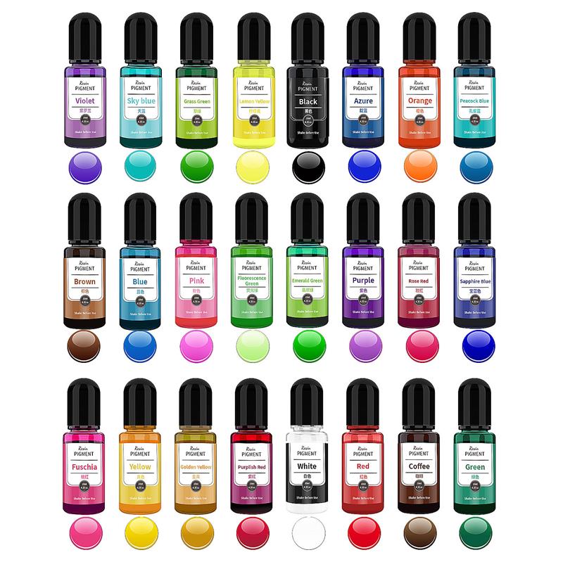 24 couleurs 10 ml/bouteille ré - Resin Dye Alcohol avis et prix